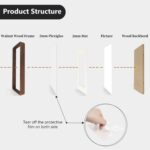 FLECHAZO 5x7 Picture Frame Wood with 4x6 Mat,Natural Solid Walnut Wooden Photo F... - Image 6