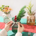 SOJOCK 2PACK Glass Flower Vases(Flowers NOT Included),6.3" High Diamond Pattern ... - Image 4