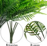 lovemoon 12 Pcs Fake Ferns for Outdoors UV Resistant Faux Fern Plants, Artificia... - Image 6
