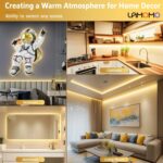 Lamomo LED Neon Lights, 12V Warm White Dimmable LED Strip Lights, 16.4ft/5m Wate... - Image 6