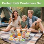 Dipoo 60 Sets (120-Piece) Deli Containers with Lids, 32/16/8 oz X 20 Set Each, L... - Image 5