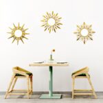 Champagne Gold Round Mirrors for Wall Art Pack of 3, Decorative Mirror Wall Vale... - Image 9