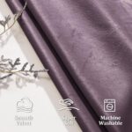 JIUZHEN Luxury Velvet Curtains 84 inch Length Thermal Insulated Room Darkening R... - Image 4