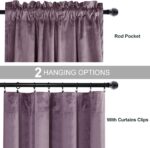JIUZHEN Luxury Velvet Curtains 84 inch Length Thermal Insulated Room Darkening R... - Image 5