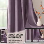 JIUZHEN Luxury Velvet Curtains 84 inch Length Thermal Insulated Room Darkening R... - Image 6