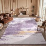 Carvapet 8x10 Large Purple Rugs for Living Room Bedroom Dorm, 10 x 8 Washable La... - Image 4