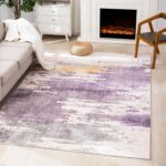 Carvapet 8x10 Large Purple Rugs for Living Room Bedroom Dorm, 10 x 8 Washable La... - Image 5