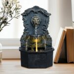 Tabletop Waterfall Fountain with Lion Head – Resin Table Top Water Fountains Ind... - Image 3