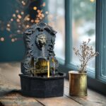 Tabletop Waterfall Fountain with Lion Head – Resin Table Top Water Fountains Ind... - Image 4