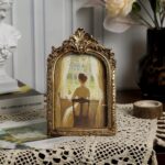 Cuspin 4x6 Picture Frame Arched Vintage Frame, Gold Ornate Resin Frames with Ple... - Image 3