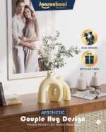 Hug Donut Decorative Vase Set - Beige Vase, Modern Nordic Boho Style Vases Home ... - Image 3