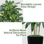 5FT Artificial Dracaena Tree - High-Density Foliage Fake Plant with Black Tall P... - Image 6