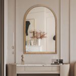 BAODANFU Traditional Arch Mirror for Bathroom, 20" x30" Baroque Antique Gold Mar... - Image 7