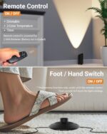 Abovizo 4 Pack Uplighting Indoor, LED Floor Can Lights with Remote and Timer, 3 ... - Image 4