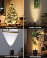 Abovizo 4 Pack Uplighting Indoor, LED Floor Can Lights with Remote and Timer, 3 ... - Image 8