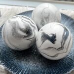 Set of 6 Decorative Orbs for Bowls and Vases - 2.6in Resin White Howlite Round S... - Image 4
