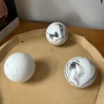 Set of 6 Decorative Orbs for Bowls and Vases - 2.6in Resin White Howlite Round S... - Image 7