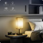 Soilsiu Bedside Table Lamp for Bedroom - Touch Small Lamp with USB C+A Charging ... - Image 3
