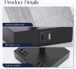 Soilsiu Bedside Table Lamp for Bedroom - Touch Small Lamp with USB C+A Charging ... - Image 5