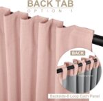 100% Blackout Shield Linen Blackout Curtains for Bedroom 84 Inches Long, Back Ta... - Image 4