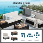 SUNSHINE VALLEY Upgraded 6-Piece Metal Patio Furniture Set with 5.9" Thick Cushi... - Image 5