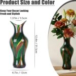 Handblown Art Glass Vase, 12.4" Tall Heavy Duty Decorative Flower Vase with Uniq... - Image 3
