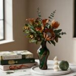 Handblown Art Glass Vase, 12.4" Tall Heavy Duty Decorative Flower Vase with Uniq... - Image 4