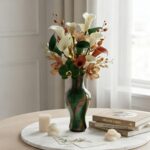 Handblown Art Glass Vase, 12.4" Tall Heavy Duty Decorative Flower Vase with Uniq... - Image 5