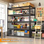 REIBII 2400LBS Garage Shelving Heavy Duty,5 Tier Storage Shelves Adjustable Meta... - Image 3