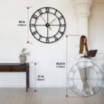 LEIKE 40 Inch Extra Large Wall Clock, Decorative Oversized Arabic Numerals Batte... - Image 4