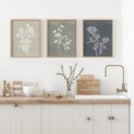 Framed Boho Wall Art Set of 4 for Wooded Minimalist Botanical Print Wall Art for... - Image 7