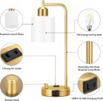 Innqoo Industrial Table Lamps for Bedroom Set of 2 - Fully Dimmable Bedside Lamp... - Image 5