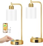Innqoo Industrial Table Lamps for Bedroom Set of 2 - Fully Dimmable Bedside Lamp... - Image 8