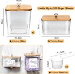 ZOUTOG Laundry Pods Container Set of 3 - Acrylic Detergent Organizer with Bamboo... - Image 3