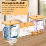 ZOUTOG Laundry Pods Container Set of 3 - Acrylic Detergent Organizer with Bamboo... - Image 9
