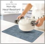 More Décor Faux Leather Placemats Set of 6 for Dining Table – Waterproof, Wipeab... - Image 5