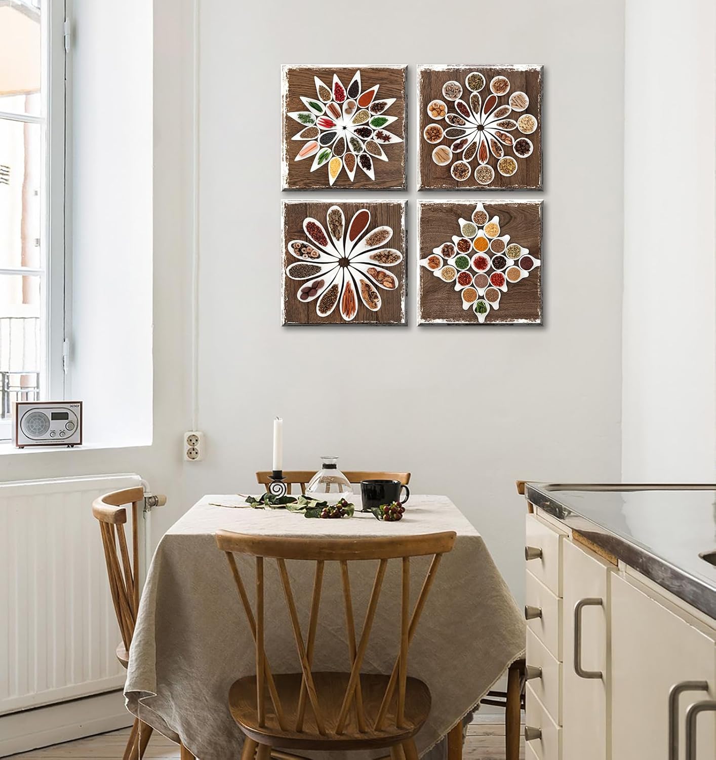 DJSYLIFE Kitchen Pictures Wall Decor Vintage Canvas Wall Art kitchen Artwork Spi... - Image 5