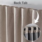 100% Blackout Curtains 84 inch Length 2 Panels Faux Linen Long Drapes for Bedroo... - Image 3