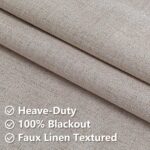 100% Blackout Curtains 84 inch Length 2 Panels Faux Linen Long Drapes for Bedroo... - Image 5