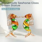 HDCRYSTALGIFTS 3'' Handmade Seahorse Art Glass Blown Miniature Sea Animal Figuri... - Image 4