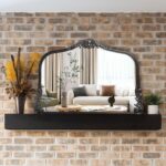 Wylde Iris English Estate Carved Arch Wood Wall Mirror, Mirror for Entryway, Liv... - Image 4