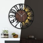 20 Inch Large Metal Wall Clock with Voice and Light Sensor Night Light, Glow in ... - Image 5