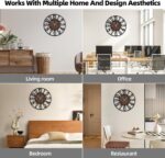 20 Inch Large Metal Wall Clock with Voice and Light Sensor Night Light, Glow in ... - Image 6