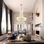 MORE CHANGE French Empire Crystal Chandelier Luxury Chrome Empire Chandelier 13-... - Image 7