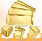 4-Piece Gold Serving Trays Set: Luxurious Gold Trays for Decor & Food Display, 1... - Image 5