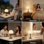 ONXE Rechargeable Waterproof Shower Lamp, Remote Control Cordless Table Lamp 16 ... - Image 10