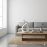 Querro Modern Abstract Ceramic Statue - Elegant White & Silver Decor for Home Li... - Image 4