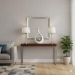 Querro Modern Abstract Ceramic Statue - Elegant White & Silver Decor for Home Li... - Image 5
