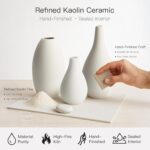 BEAHOT Ceramic Vases Set of 3, Modern Decorative Flower Vases for Living Room - Image 4