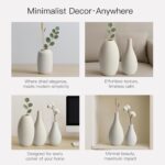 BEAHOT Ceramic Vases Set of 3, Modern Decorative Flower Vases for Living Room - Image 5